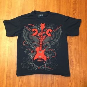 FSD Youth Kids Rock Legend Black Short Sleeve Graphic T-Shirt Medium